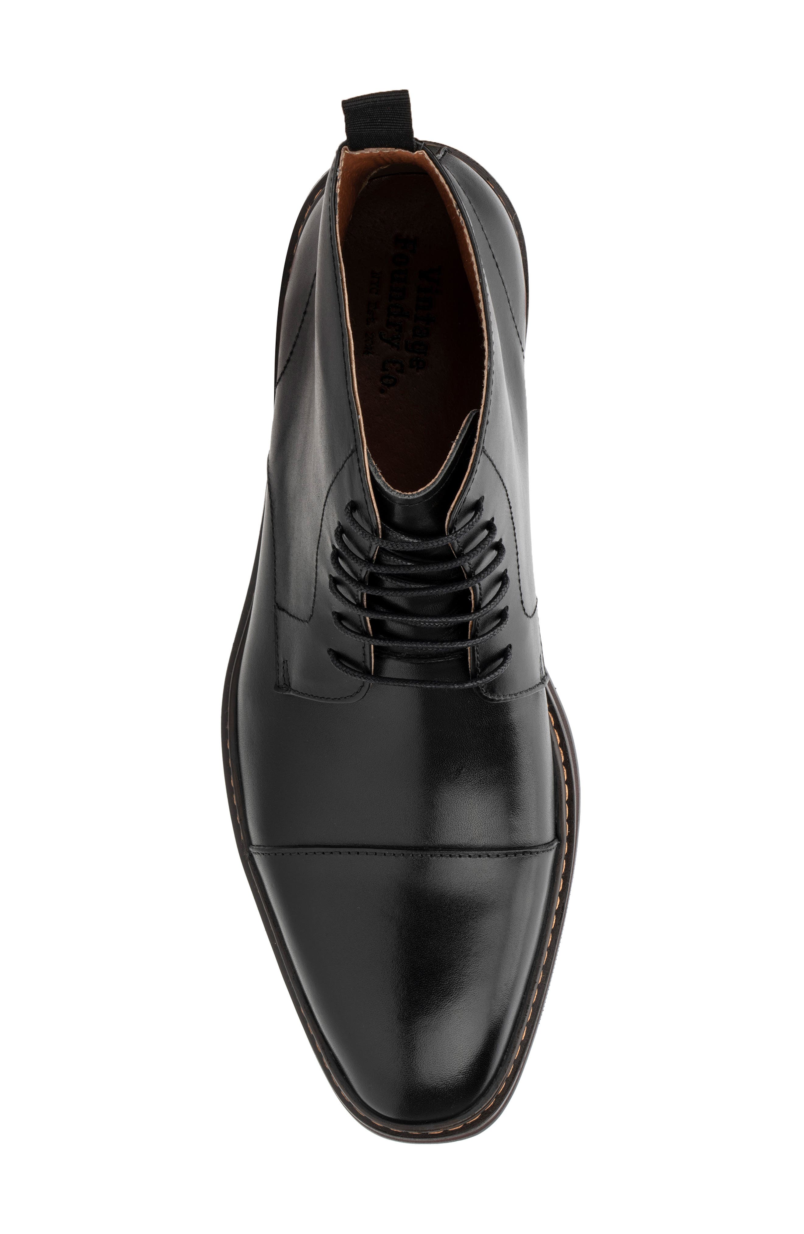 VINTAGE FOUNDRY Barnaby Cap Toe Boot, Alternate, color, Black