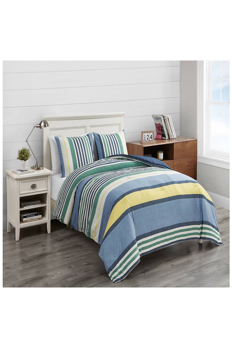 Dover Cotton Comforter Set, Alternate, color, BLUE MULTI