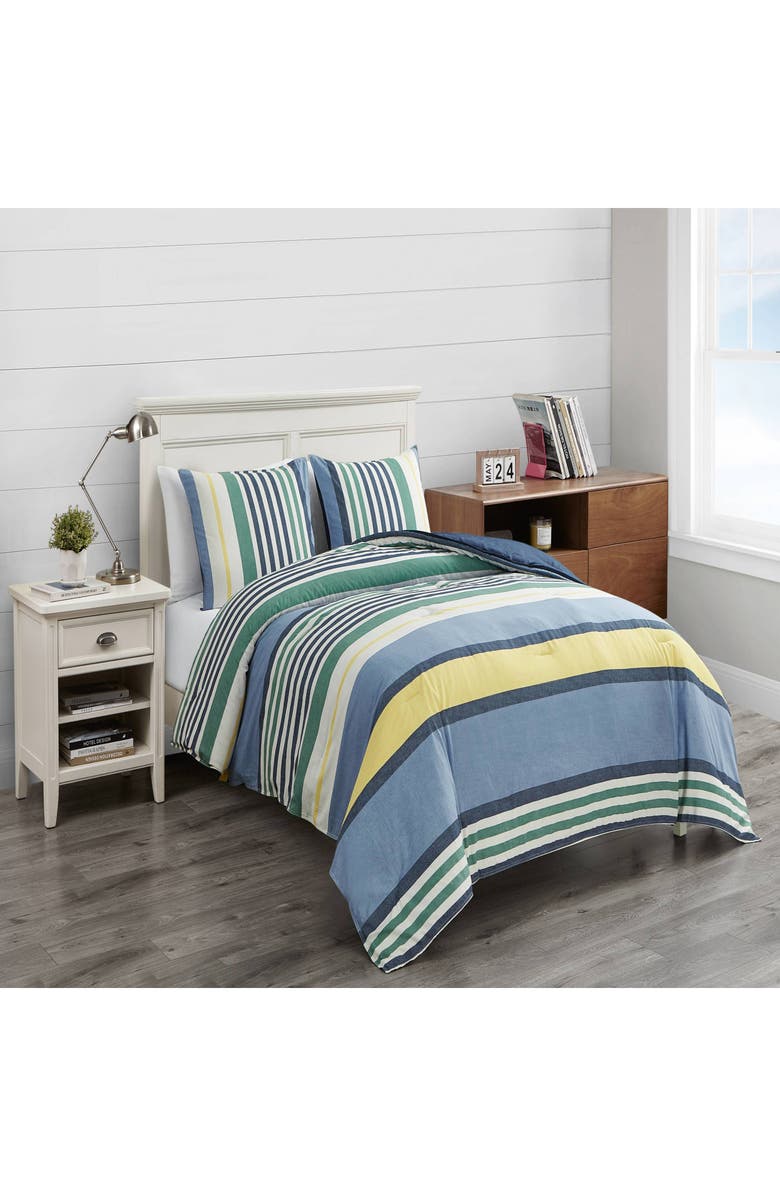 Nautica Dover Cotton Comforter Set, Alternate, color, Blue Multi