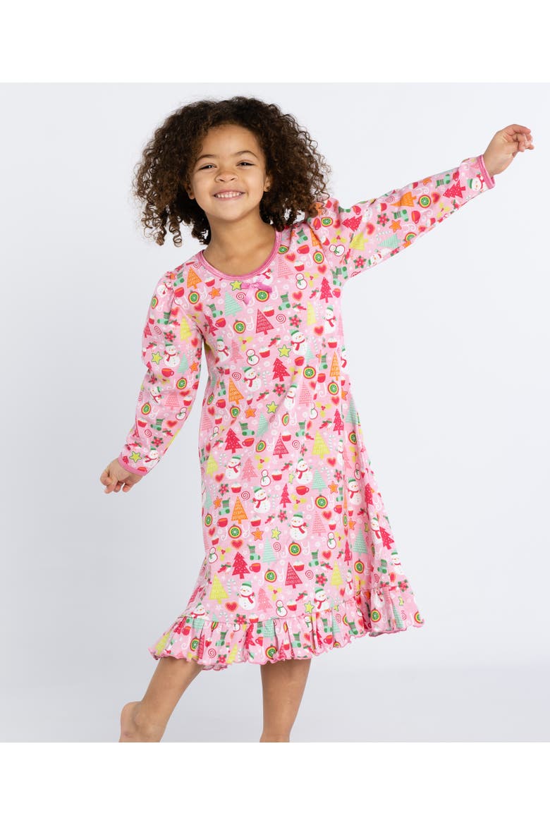 Long Sleeve Classic Nightgown, Alternate, color, Pink Joy