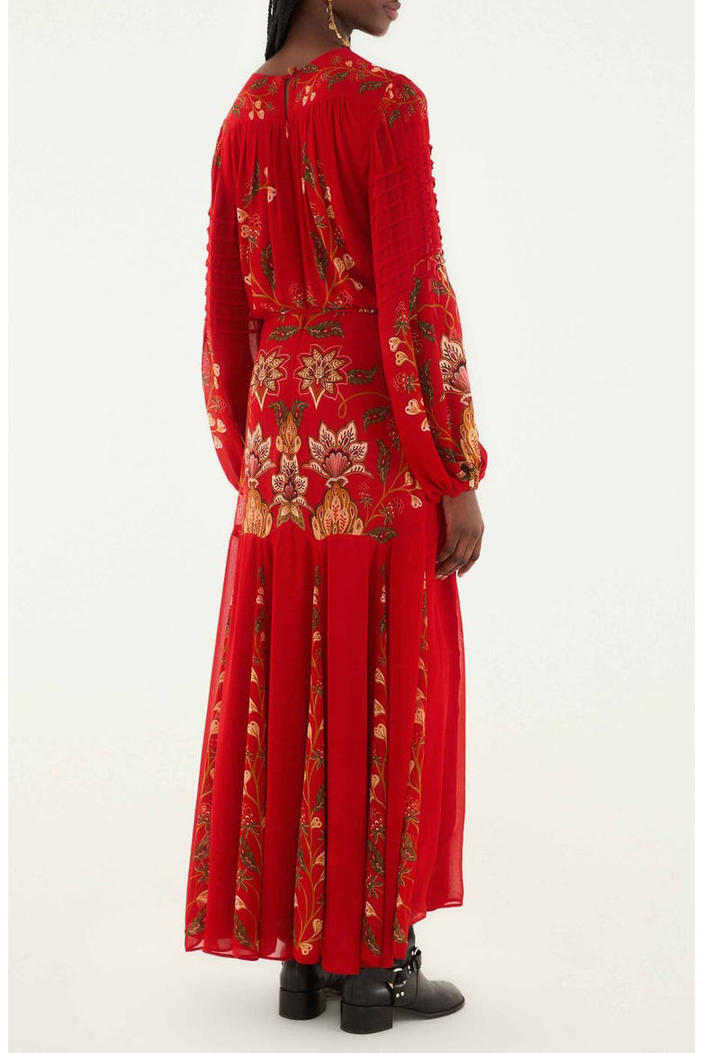 Berry Garden Long Sleeve Maxi Dress, Alternate, color, RED