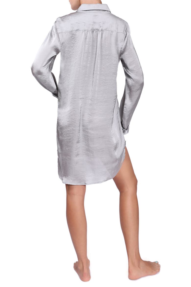 Boyfriend Sleep Shirt, Alternate, color, OYSTER GREY