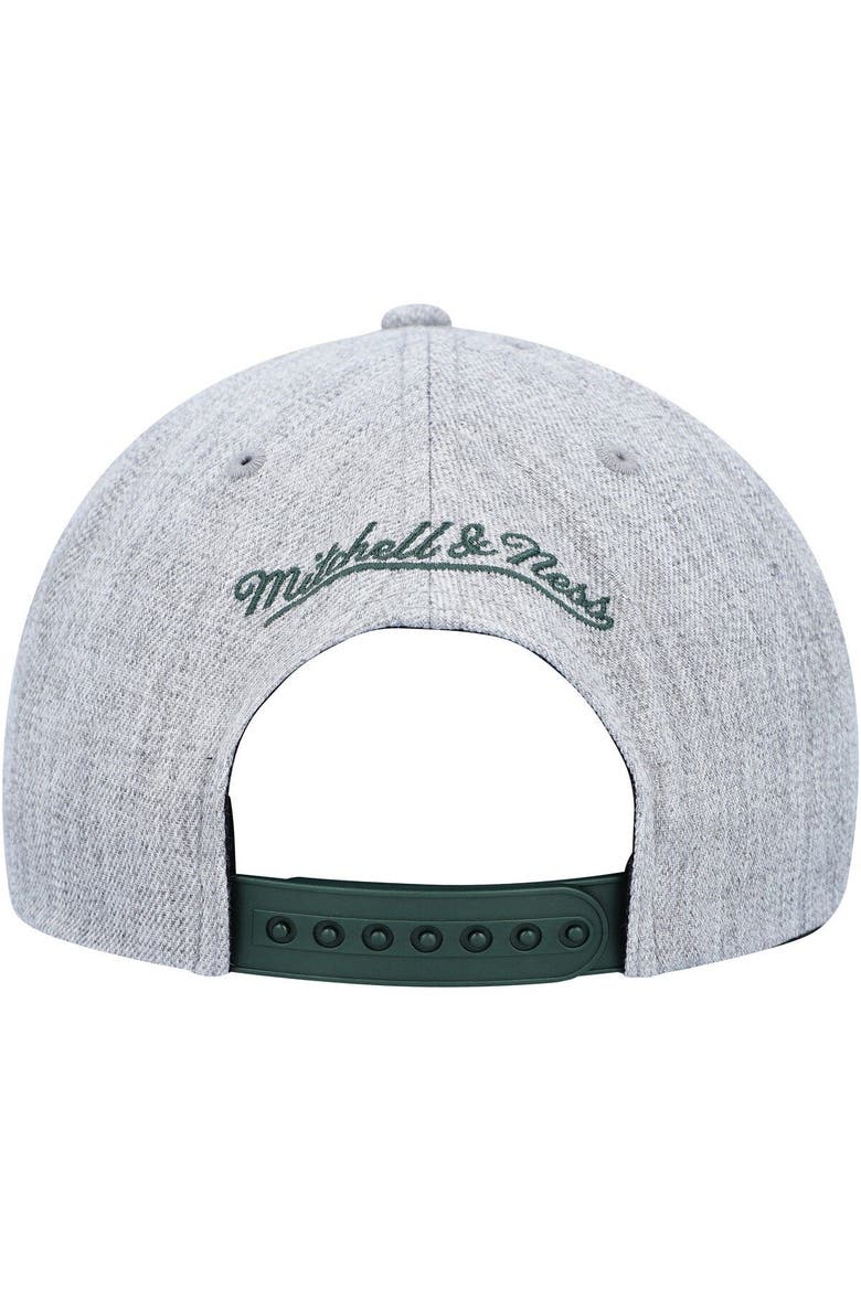 Men's Mitchell & Ness Heather Gray Milwaukee Bucks Hardwood Classics 2.0 Snapback Hat, Alternate, color, Heather Gray