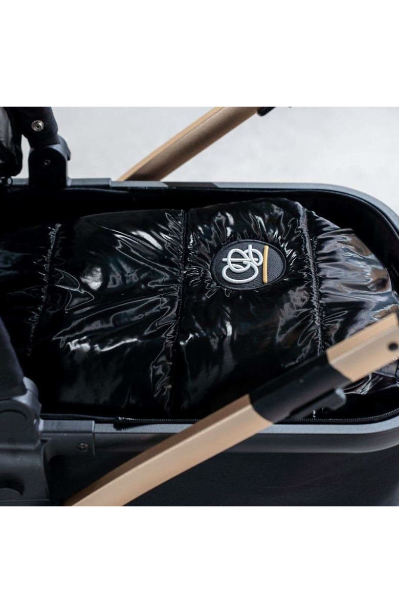 Cover Baby LLC Premium Wool Adjustable Footmuff, Alternate, color, Gray Wool In Satin Black