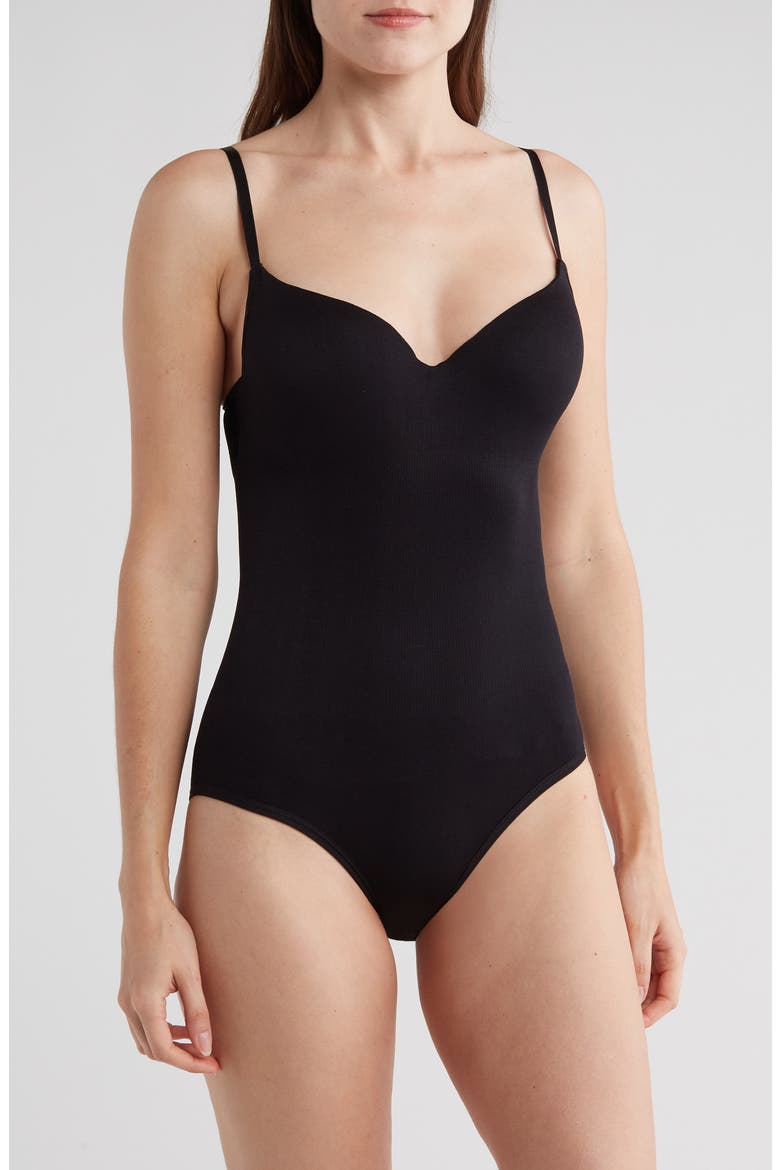 Seamless Shaping Bodysuit, Main, color, BLACK