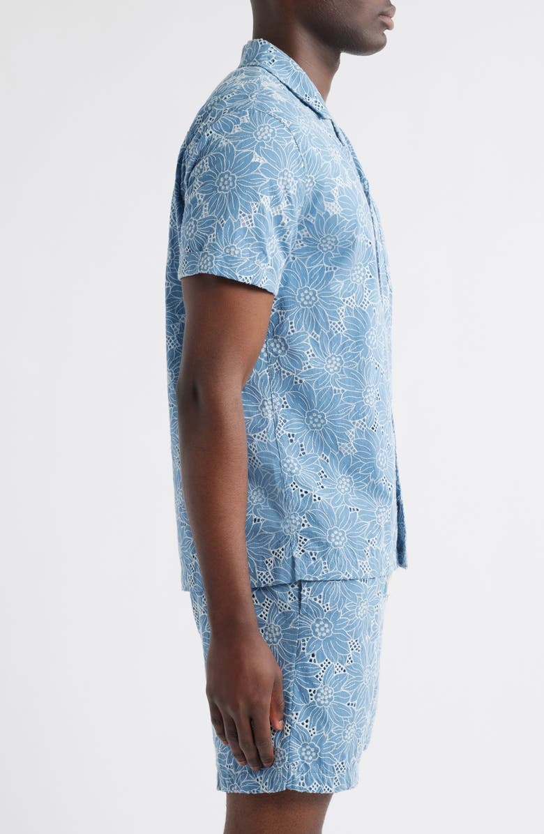 Rails Tyler Embroidered Eyelet Cotton Camp Shirt, Alternate, color, 