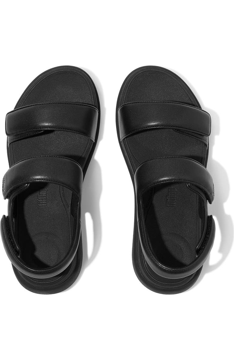 FitFlop F-Mode Go Adj Flatform Sandal, Alternate, color, All Black
