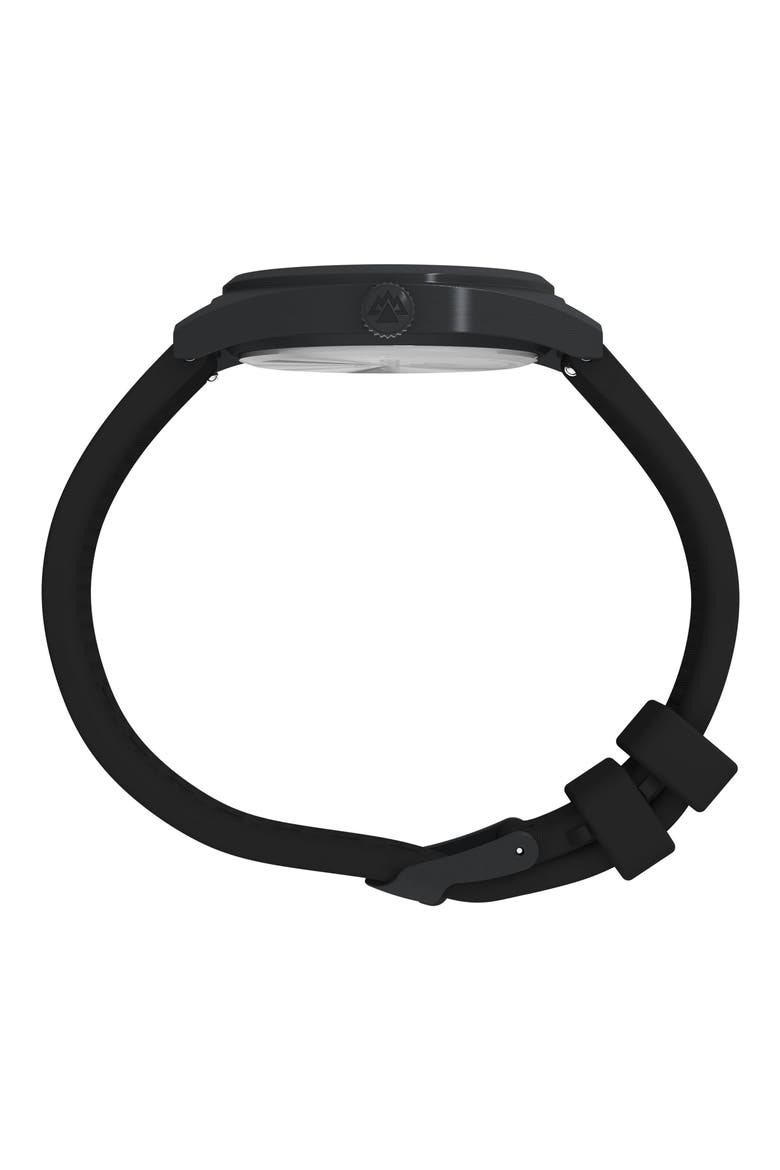Expedition® Capstone Silicone Strap Watch, 39mm, Alternate, color, BLACK