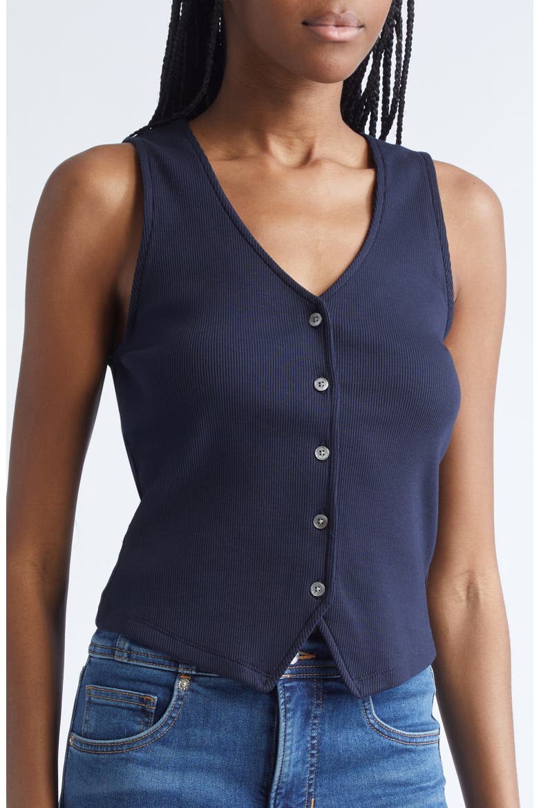 Hoorne Rib Vest, Alternate, color, NAVY