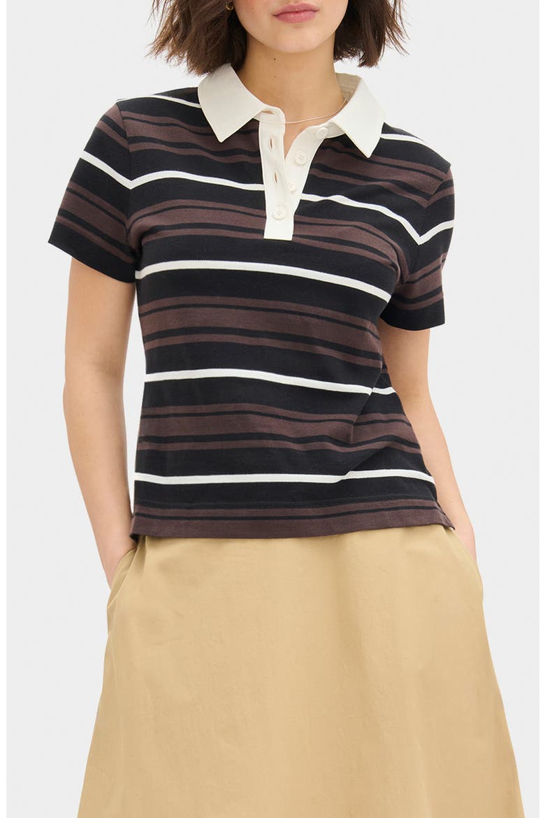 Maiden Stripe Organic Cotton Polo, Main, color, STRIPE