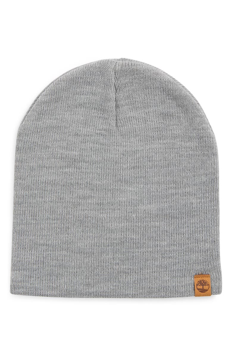 Timberland Rib Knit Beanie, Main, color, Medium Grey Heather