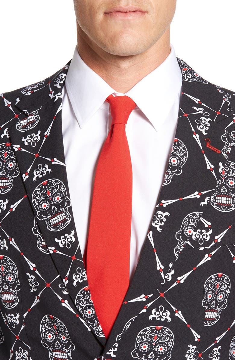 OppoSuits 'Haunting Hombre' Trim Fit Suit with Tie, Alternate, color,
