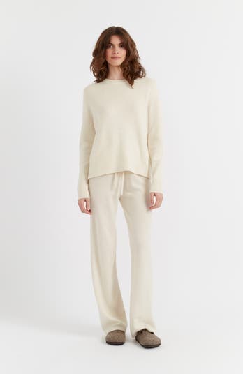 Pure Cashmere Wide Leg Pants