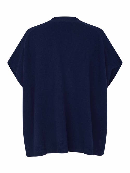 Masai Copenhagen Malucanne Short Sleeve V-neck Cardigan In Blue