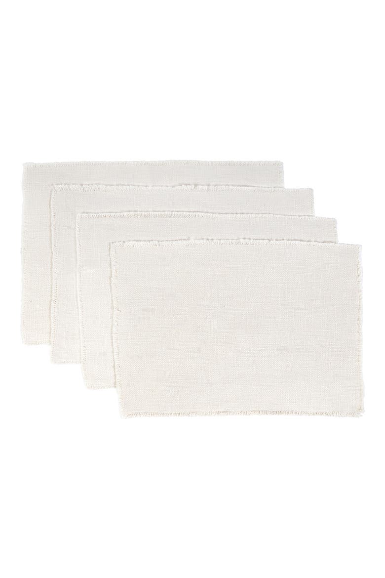 Oakville Set of 4 Placemats, Main, color, IVORY