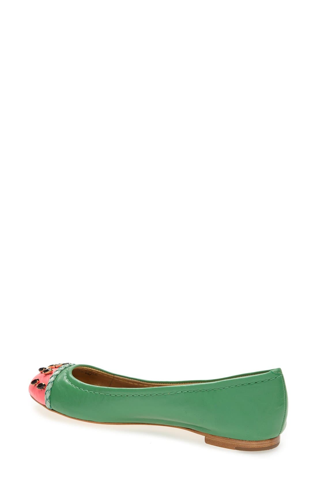 'jade' watermelon skimmer flat, Alternate, color, GRASS GREEN