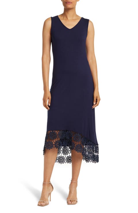 Sleeveless V-Neck High/Low Dress