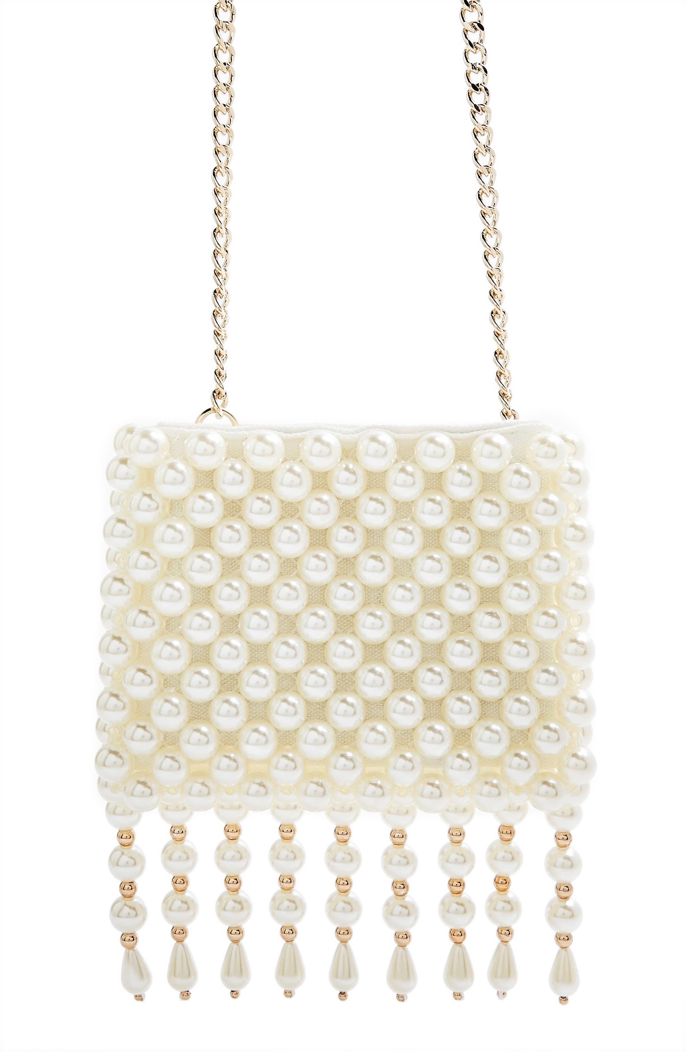 Topshop Beaded Crossbody Bag, Main, color, 