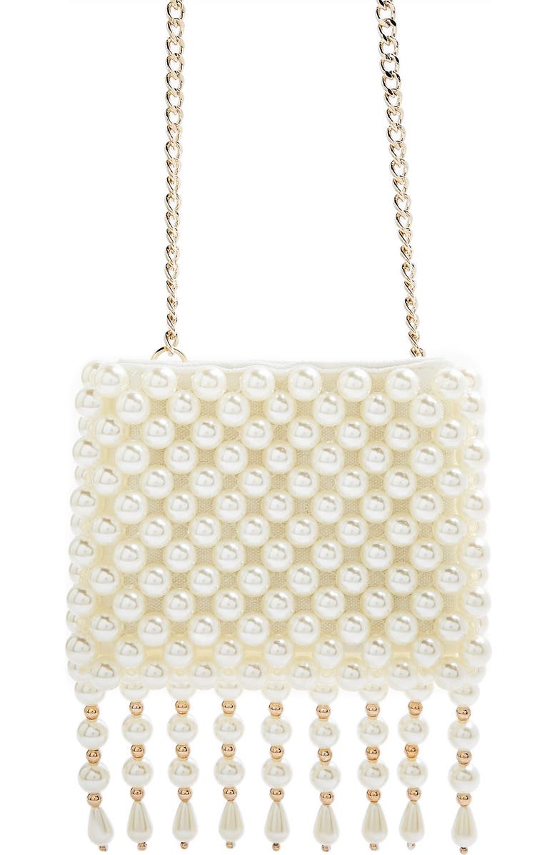 Topshop Beaded Crossbody Bag, Main, color,