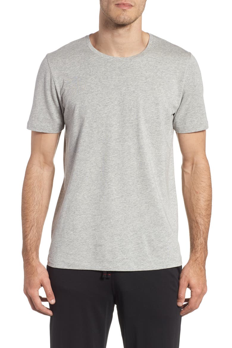 Second Skin Crewneck T-Shirt, Main, color, HEATHER GREY