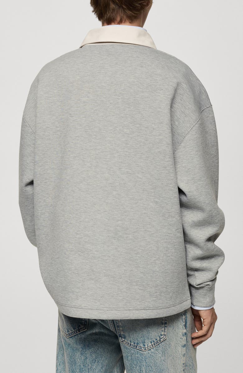 MANGO Relaxed Fit Polo Sweatshirt, Alternate, color, 