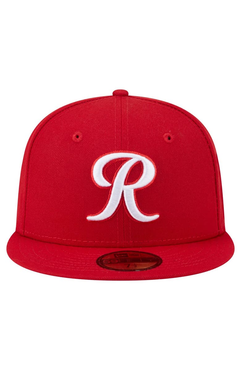 New Era Men's New Era Red Tacoma Rainiers Authentic Collection 59FIFTY Fitted Hat, Alternate, color, Red