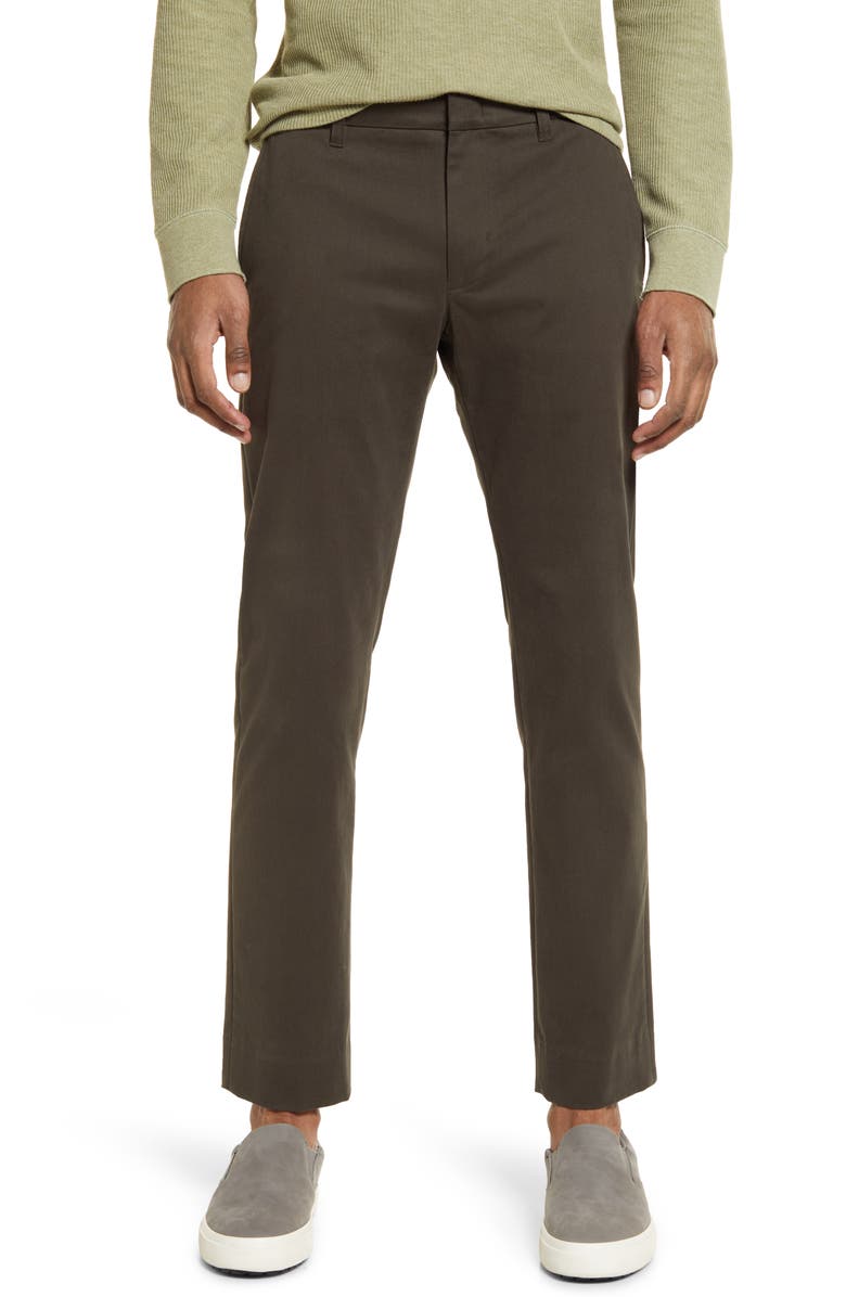 Vince Griffith Stretch Cotton Twill Chino Pants, Main, color, Frog
