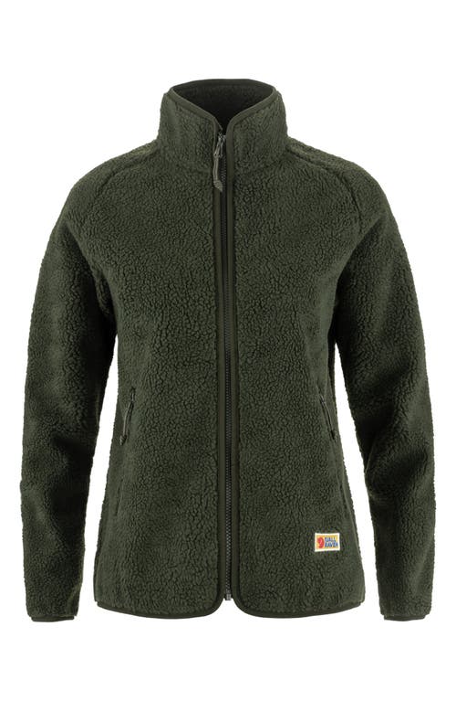 Fjall Raven Vardag Pile Fleece Zip Jacket In Green