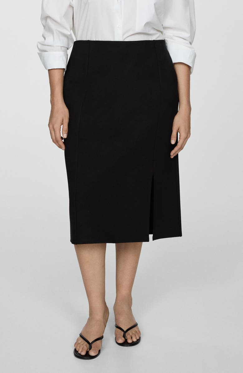 MANGO Rome Knit Pencil Skirt, Alternate, color, 