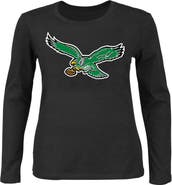 FANATICS Women's Fanatics Black Philadelphia Eagles Plus Size Scoop Neck Long Sleeve T-Shirt
