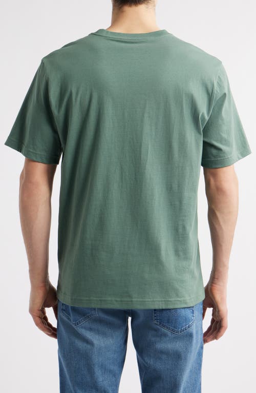 Shop The North Face Box Fit Evolution Embroidered T-shirt In Duck Green