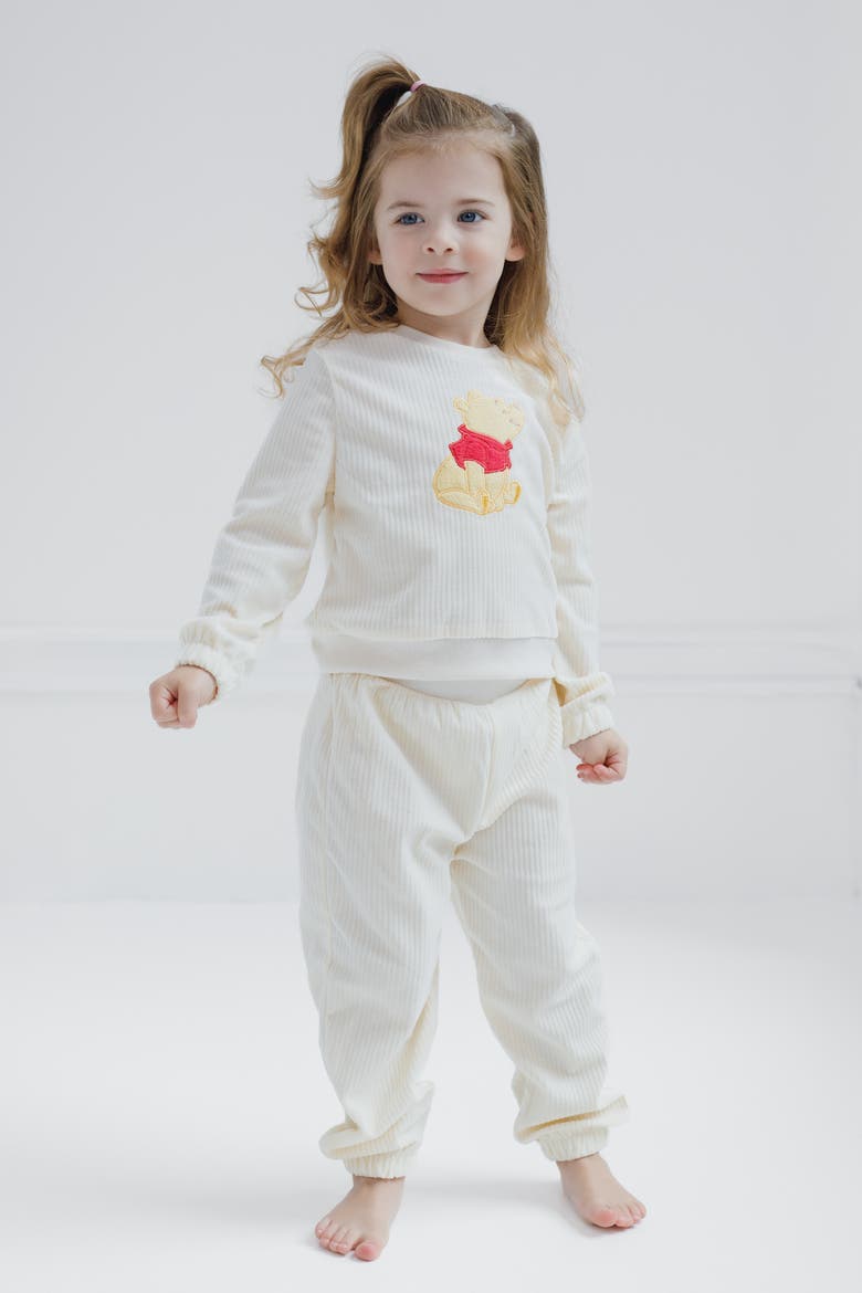Winnie the Pooh Velour 2-Piece Sweatshirt and Pants Set, Alternate, color, Ivory Winnie the Pooh