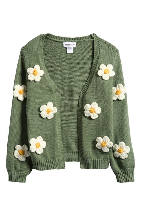 Kids' 3D Flower Cardigan (Big Kid)