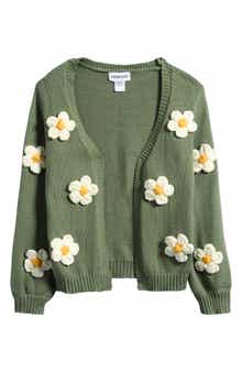 Tween Diva Kids' 3D Flower Cardigan
