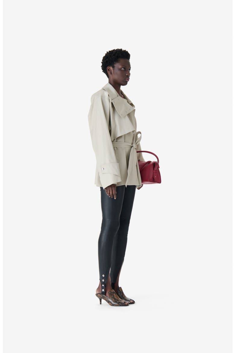 Ralya Short Trench Jacket, Alternate, color, Warm Grey