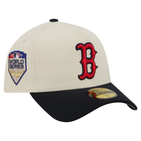Men's New Era Cream Boston Red Sox Chrome A-Frame 59FORTY Fitted Hat