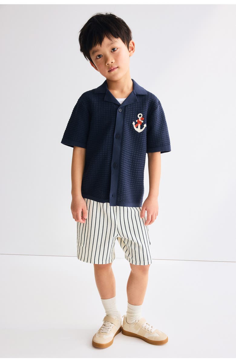 H&M Textured Jersey Shorts, Alternate, color, 