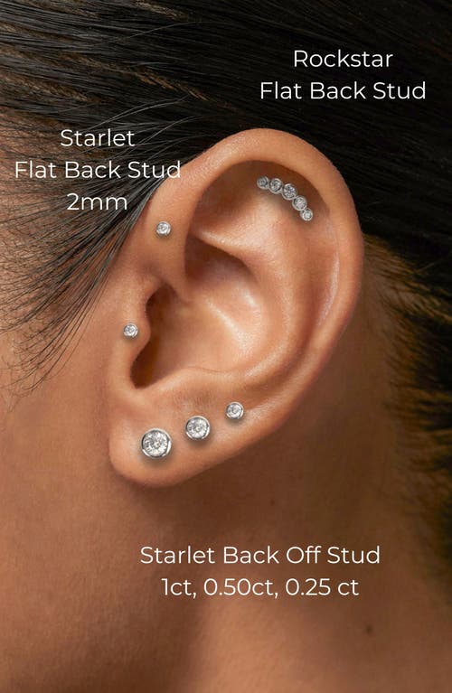 Seed2stone Rockstar Flat Back Stud In Gold