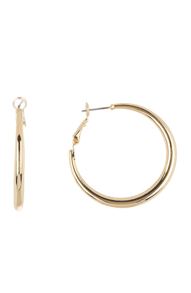 Ettika 18K Gold Plated Simple Hoop Earrings, Main, color,