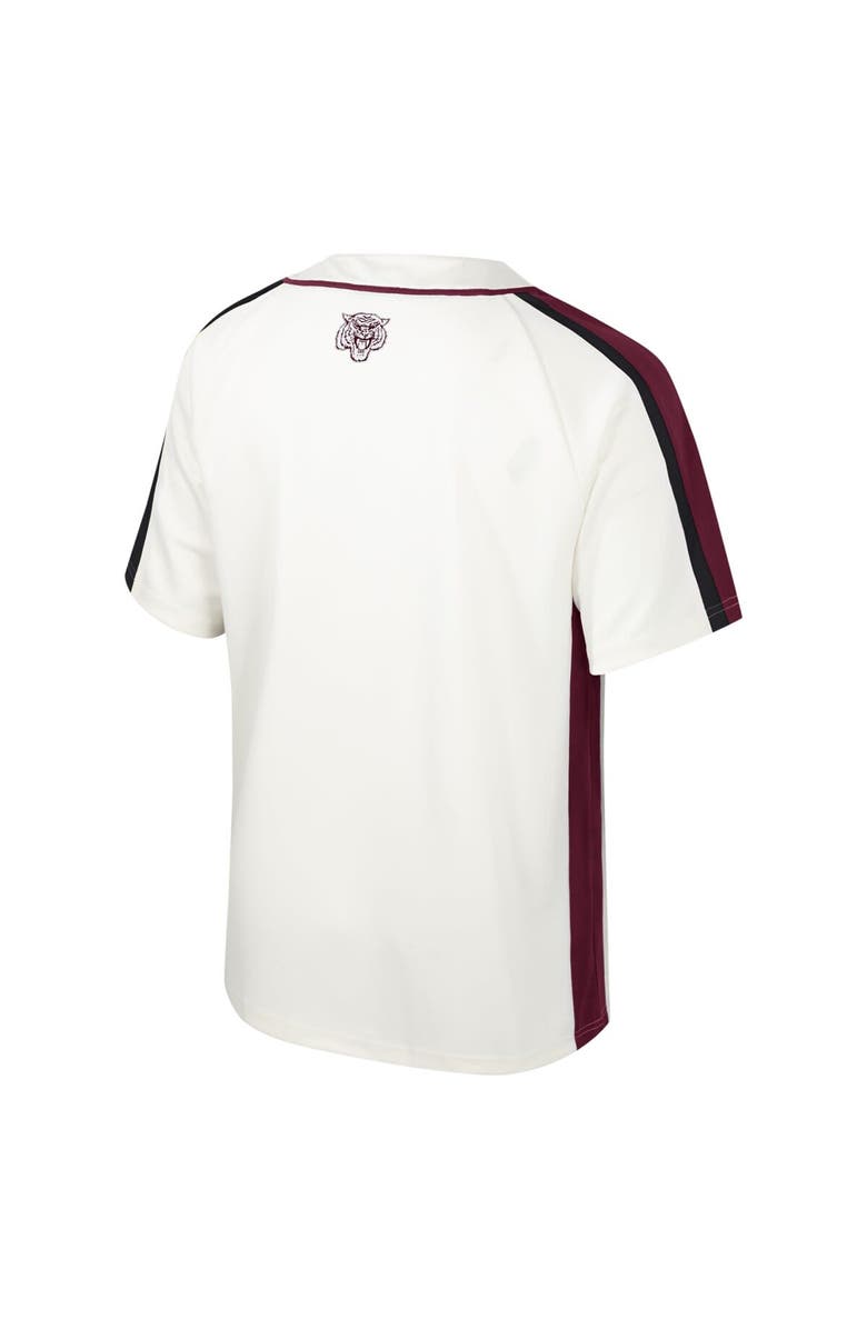 COLOSSEUM Men's Colosseum Cream Morehouse Maroon Tigers Ruth Button-Up Baseball Jersey, Alternate, color, 
