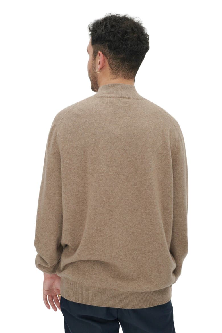 Essential Mock Neck Cashmere Sweater, Alternate, color, taupe