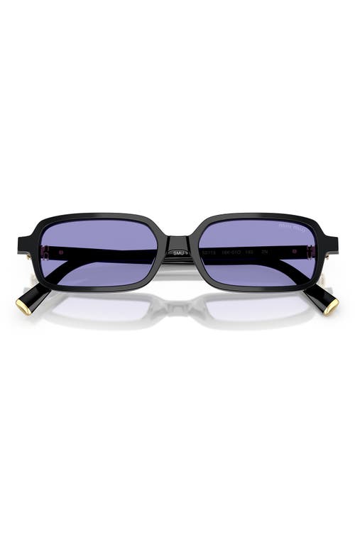 Miu Miu 52mm Rectangular Sunglasses In Black