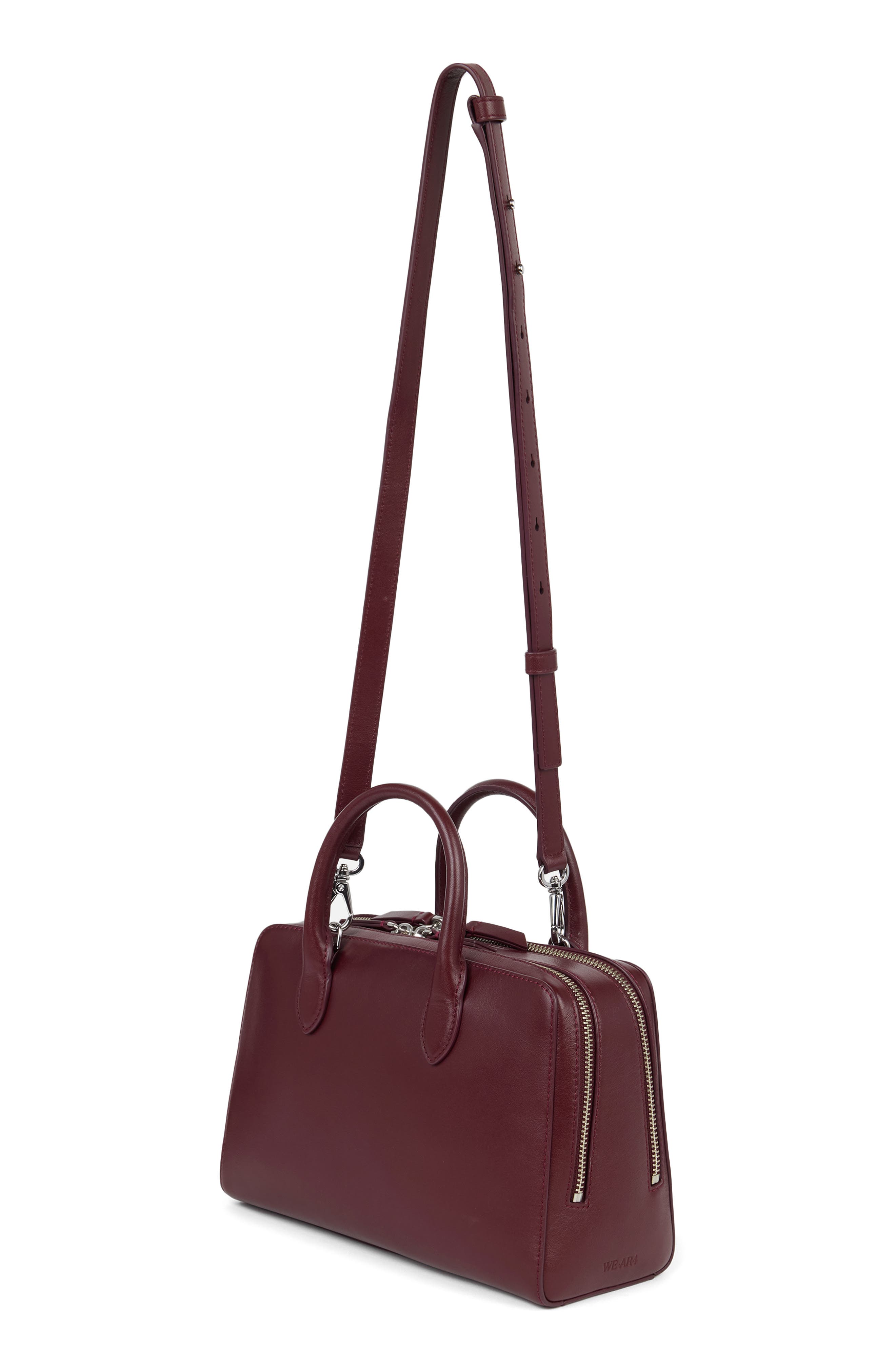 The Ivy 26 Leather Satchel, Alternate, color, OXBLOOD