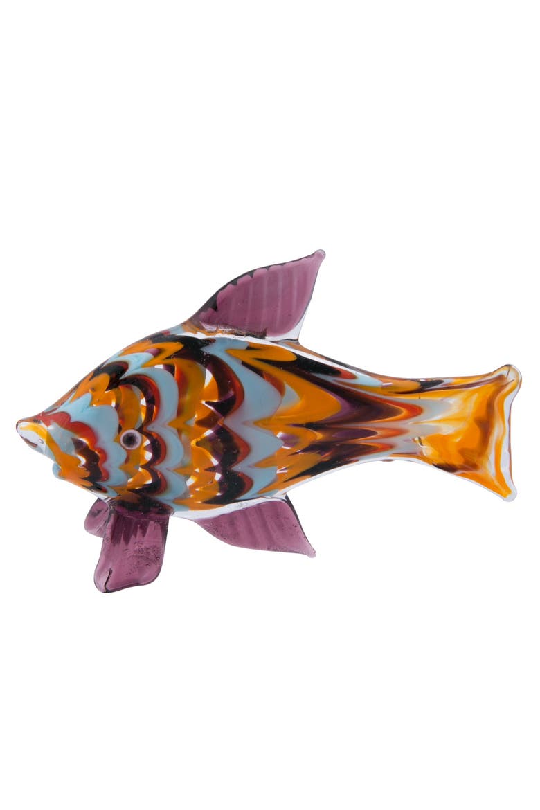 Small. Colorful Fish Glass Art, Main, color, Orange