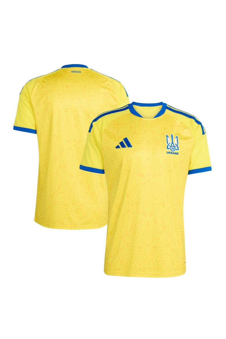 Men's adidas  Yellow Ukraine National Team FIFA x World Cup 2026 Home Replica Jersey, Main, color, Yellow