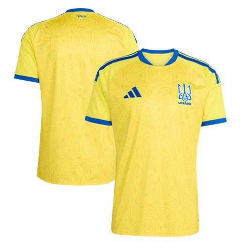 Men's adidas  Yellow Ukraine National Team FIFA x World Cup 2026 Home Replica Jersey