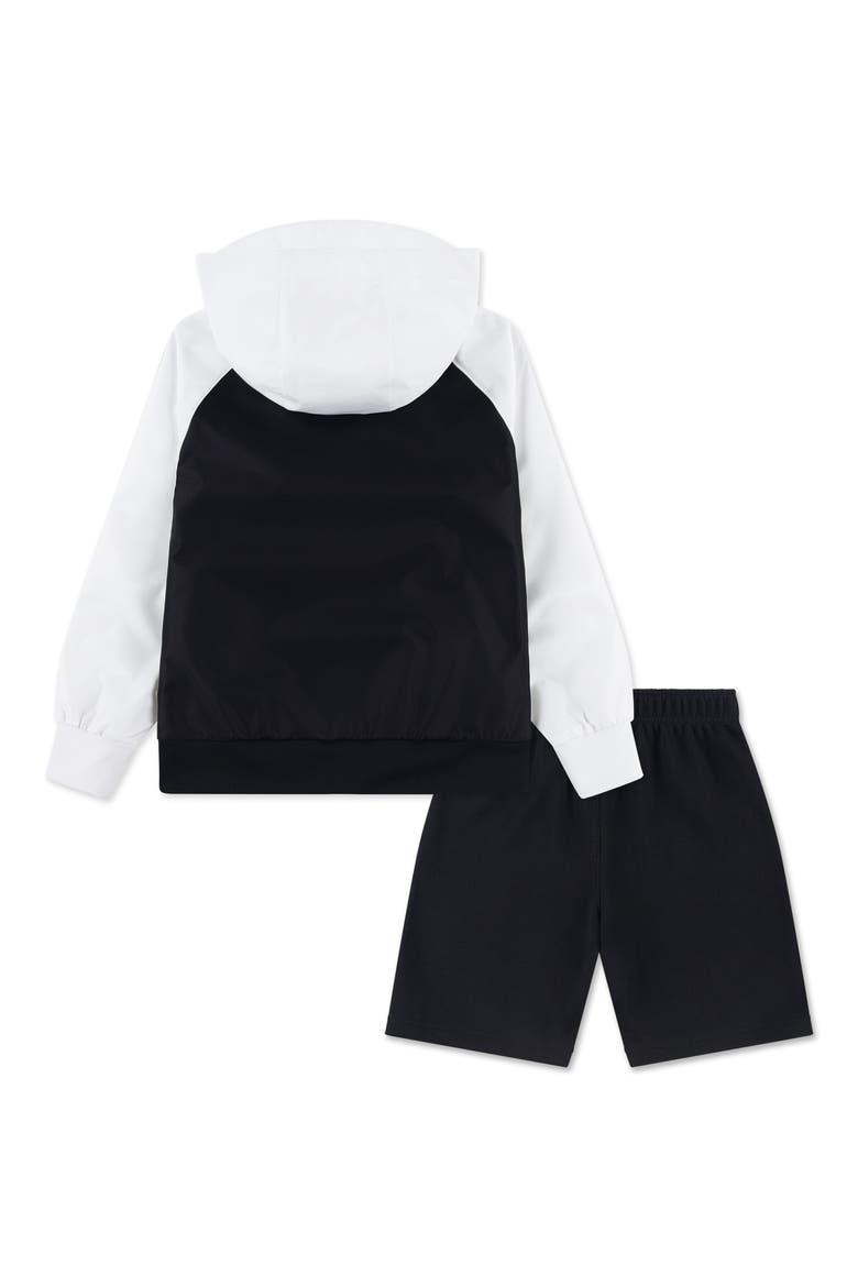 Kids' Windrunner Zip Hoodie & Shorts Set, Alternate, color, BLACK