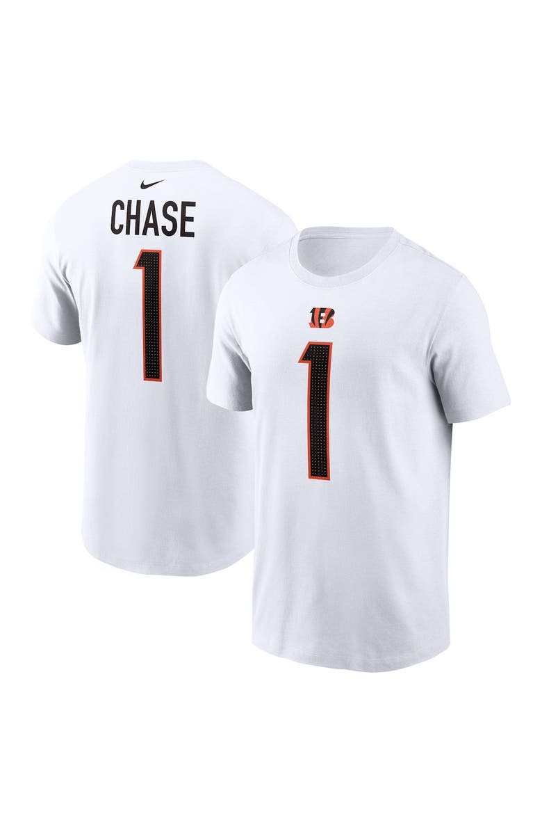 Nike Men's Nike Ja'Marr Chase  White Cincinnati Bengals  Player Name & Number T-Shirt, Main, color, White