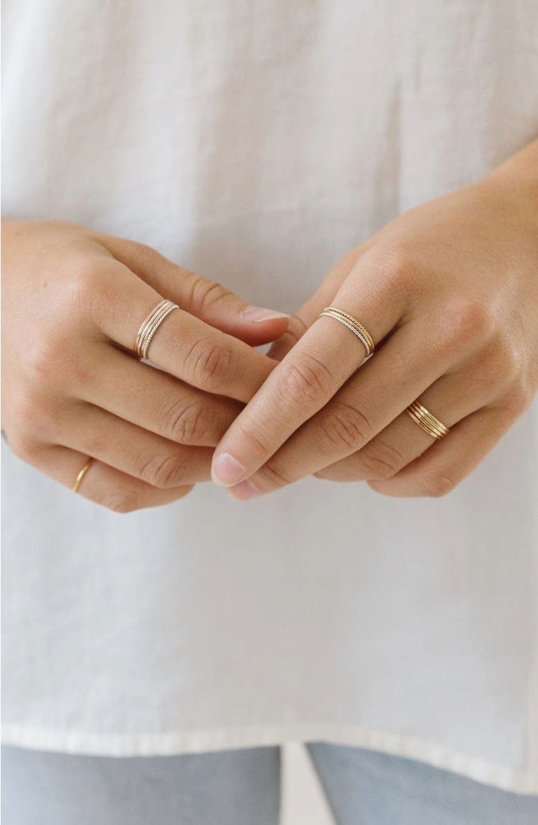 MADE BY MARY Braided Stacking Ring, Alternate, color, Silver