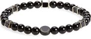 Caputo & Co. Men's Square Beaded Stretch Bracelet